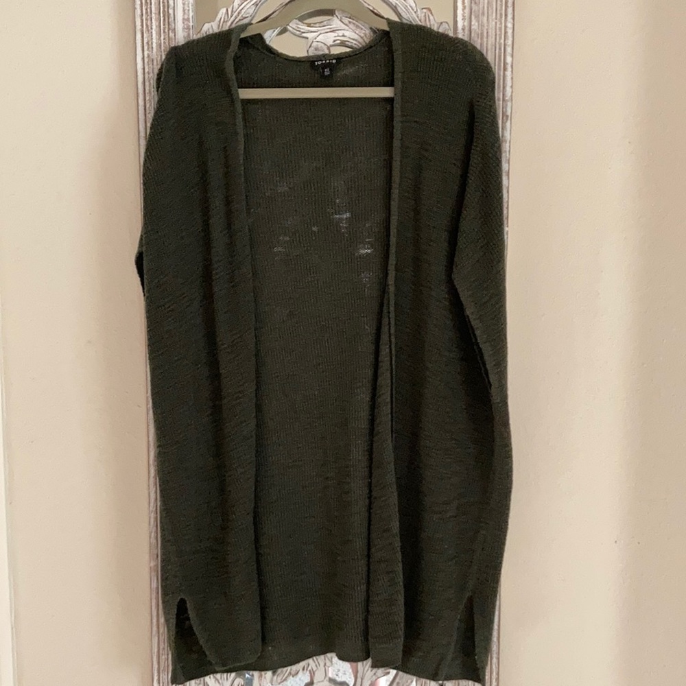 Torrid olive green open front sweater vest plus size 14-20